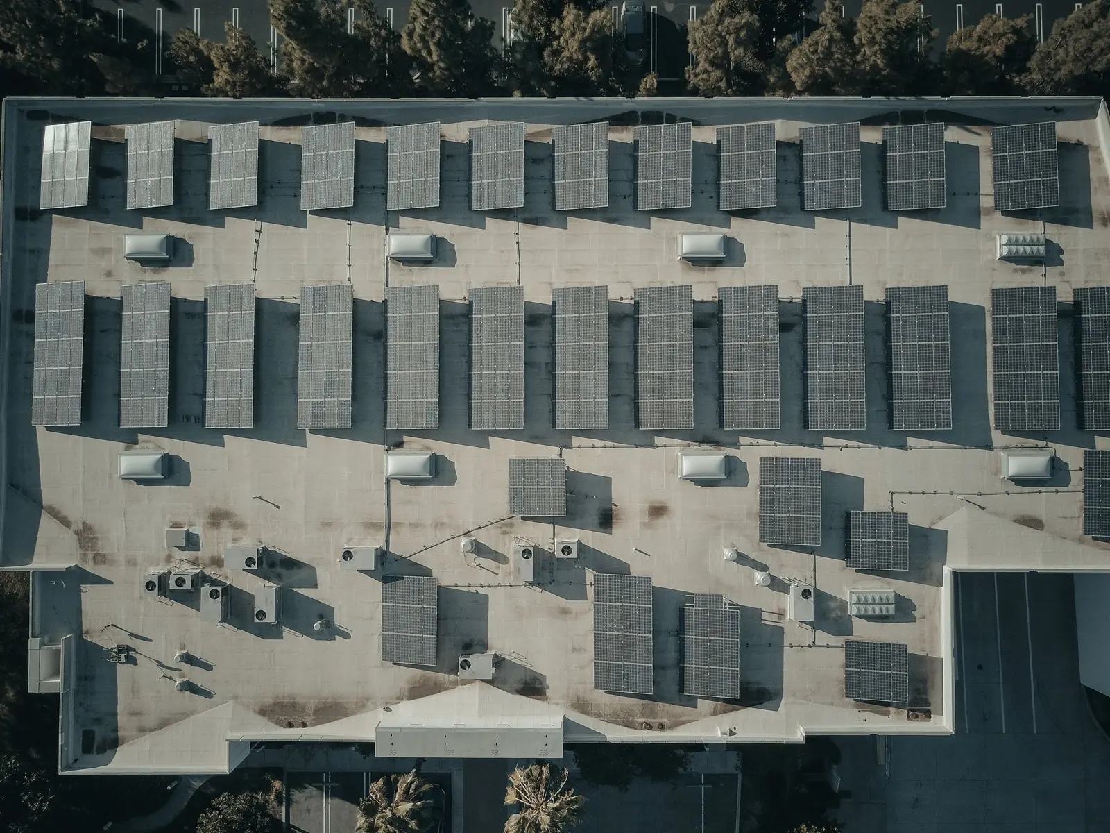 Solar panels installed on a roof